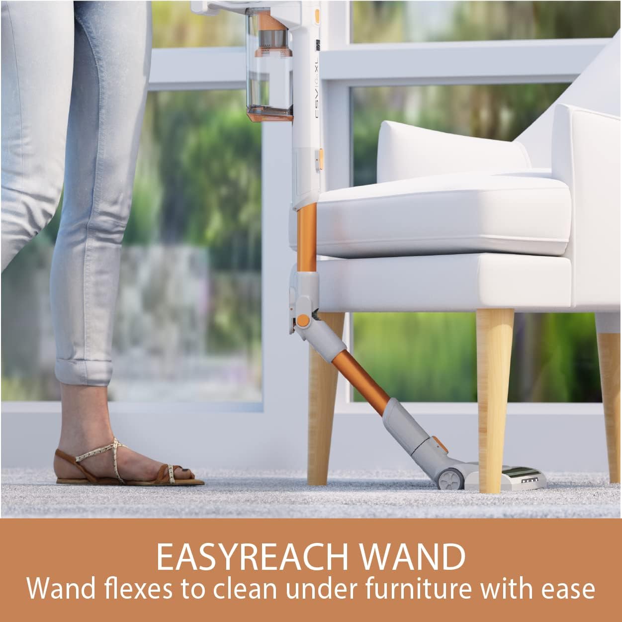 Kenmore DS4030 21.6V Cordless Stick Vacuum with EasyReach Wand, Lightweight Cleaner with 2-Speed Power Control, LED Headlight, Converts to Handheld for Hardwood Floors, Carpet & Pet Hair, Orange1 Kenmore DS4030 21.6V Cordless Stick Vacuum with EasyReach Wand, Lightweight Cleaner with 2-Speed Power Control, LED Headlight, Converts to Handheld for Hardwood Floors, Carpet & Pet Hair, Orange