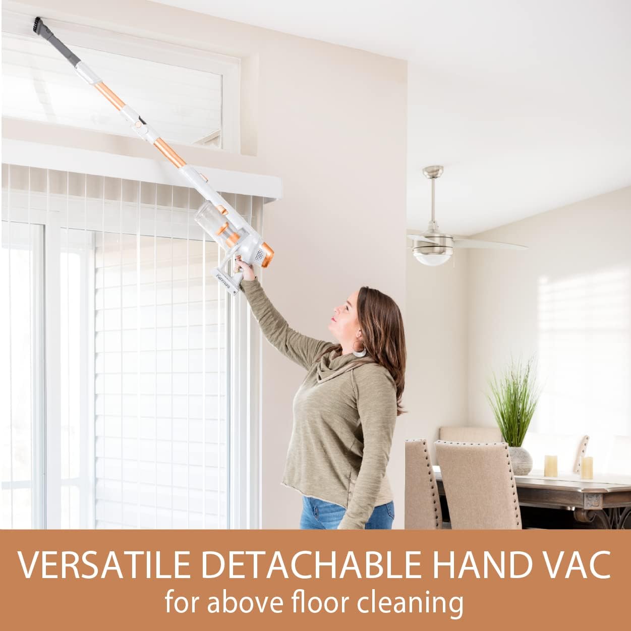 Kenmore DS4030 21.6V Cordless Stick Vacuum with EasyReach Wand, Lightweight Cleaner with 2-Speed Power Control, LED Headlight, Converts to Handheld for Hardwood Floors, Carpet & Pet Hair, Orange57 Kenmore DS4030 21.6V Cordless Stick Vacuum with EasyReach Wand, Lightweight Cleaner with 2-Speed Power Control, LED Headlight, Converts to Handheld for Hardwood Floors, Carpet & Pet Hair, Orange