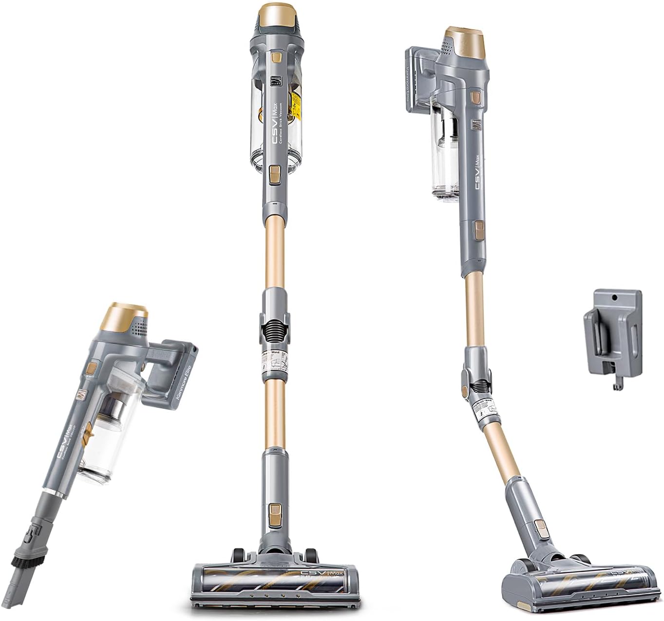 Kenmore DS4095 Brushless Cordless Stick Vacuum with EasyReach Wand, Lightweight Cleaner 2-Speed Power Control, LED Headlight, Converts to Handheld for Hardwood Floors, Carpet & Pet Hair,Gold Kenmore DS4095 Brushless Cordless Stick Vacuum with EasyReach Wand, Lightweight Cleaner 2-Speed Power Control, LED Headlight, Converts to Handheld for Hardwood Floors, Carpet & Pet Hair,Gold