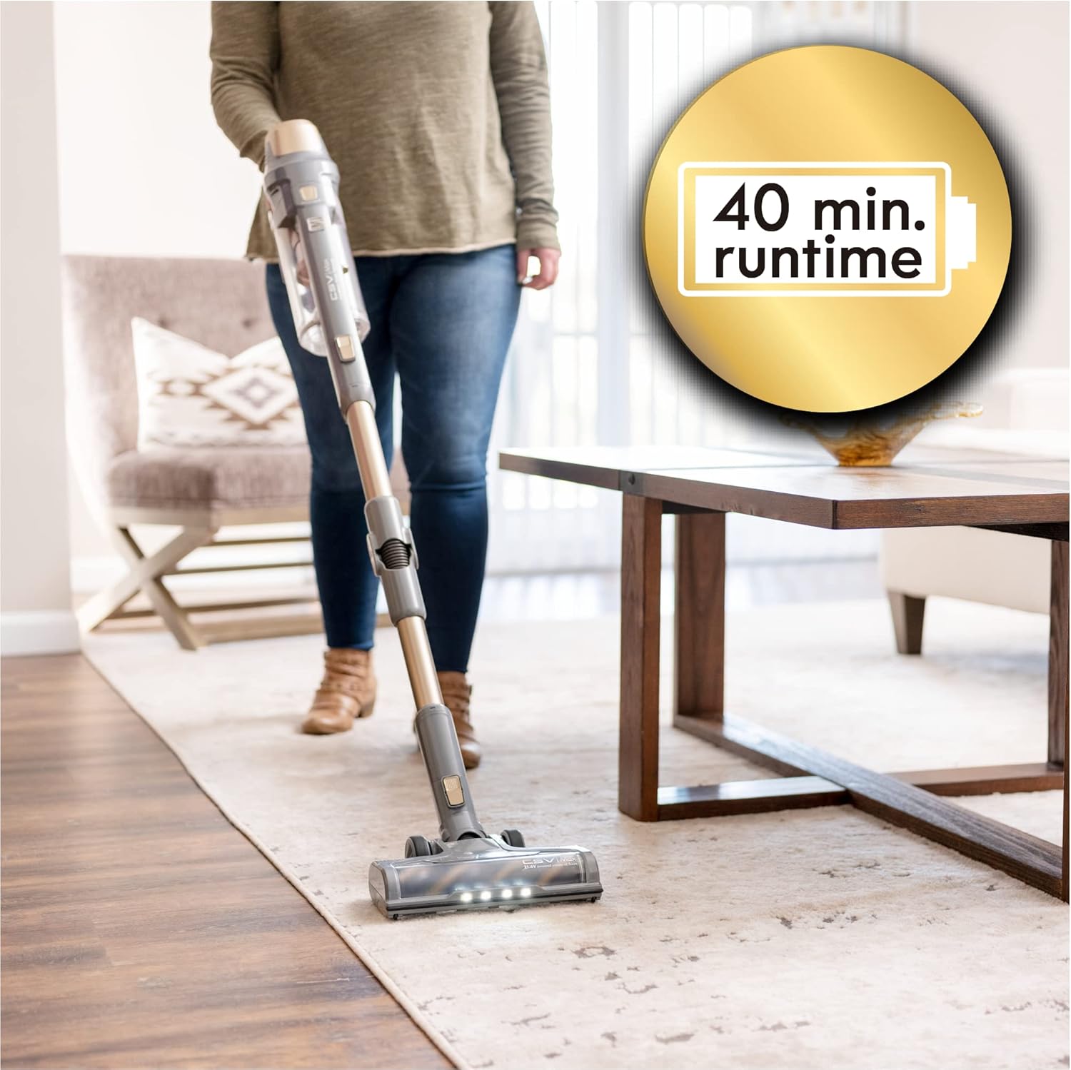 Kenmore DS4095 Brushless Cordless Stick Vacuum with EasyReach Wand, Lightweight Cleaner 2-Speed Power Control, LED Headlight, Converts to Handheld for Hardwood Floors, Carpet & Pet Hair,Gold7 Kenmore DS4095 Brushless Cordless Stick Vacuum with EasyReach Wand, Lightweight Cleaner 2-Speed Power Control, LED Headlight, Converts to Handheld for Hardwood Floors, Carpet & Pet Hair,Gold