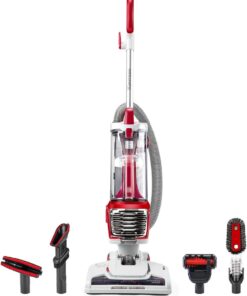 Kenmore DU2015 Bagless Upright Vacuum Lightweight Carpet Cleaner with 10’Hose, HEPA Filter, 4 Cleaning Tools for Pet Hair, Hardwood Floor, Red