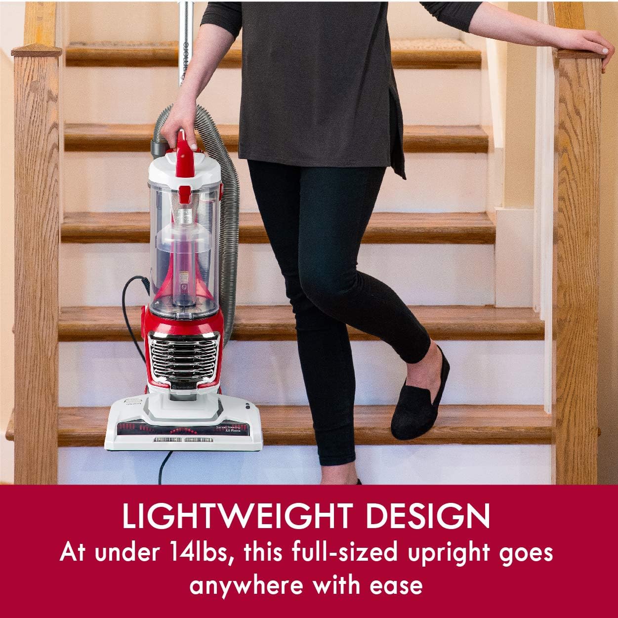 Kenmore DU2015 Bagless Upright Vacuum Lightweight Carpet Cleaner with 10’Hose, HEPA Filter, 4 Cleaning Tools for Pet Hair, Hardwood Floor, Red5 Kenmore DU2015 Bagless Upright Vacuum Lightweight Carpet Cleaner with 10’Hose, HEPA Filter, 4 Cleaning Tools for Pet Hair, Hardwood Floor, Red