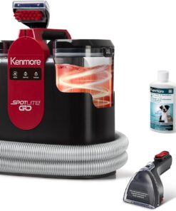 Kenmore KW1050 SpotLite™ Go Portable Heated Carpet & Upholstery Spot Cleaner, 16Kpa Power Suction with Versatile Tools for Pets, Area Rugs and Couches