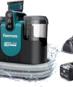 Kenmore KW1090 SpotLite Go 24V Cordless Brushless Portable Carpet Spot Cleaner, 16Kpa Power Suction, 55Mins Runtime with Hose Cleaning Tool for Pets, Area Rugs & Couches