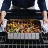 KitchenAid 5-Ply Clad Stainless Steel Roasting Pan Roaster with Removable Rack, 15 Inch x 11.5 Inch - Polished Stainless Steel