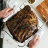 KitchenAid 5-Ply Clad Stainless Steel Roasting Pan Roaster with Removable Rack, 15 Inch x 11.5 Inch - Polished Stainless Steel