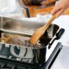 KitchenAid 5-Ply Clad Stainless Steel Roasting Pan Roaster with Removable Rack, 15 Inch x 11.5 Inch - Polished Stainless Steel
