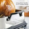 KitchenAid 5-Ply Clad Stainless Steel Roasting Pan Roaster with Removable Rack, 15 Inch x 11.5 Inch - Polished Stainless Steel