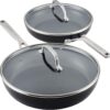 KitchenAid Hard Anodized Induction Nonstick Frying Pan Set With Tempered Lids, 4-Piece - 10 & 12 Inch – Durable, Even Heating, Oven Safe to 500°F, Dishwasher Safe, Easy-Clean KitchenAid Hard Anodized Induction Nonstick Frying Pan Set With Tempered Lids, 4-Piece - 10 & 12 Inch – Durable, Even Heating, Oven Safe to 500°F, Dishwasher Safe, Easy-Clean