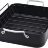 KitchenAid Hard Anodized Roasting Pan/Roaster with Removable Rack, 13 Inch x 15.75 Inch - Matte Black KitchenAid Hard Anodized Roasting Pan/Roaster with Removable Rack, 13 Inch x 15.75 Inch - Matte Black
