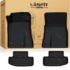 LASFIT Floor Mats for Ford Mustang 2015-2025 2026 All Weather Protector TPE Car Floor Liners, 1st & 2nd Row, 4pcs Black