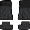 LASFIT Floor Mats for Ford Mustang 2015-2025 2026 All Weather Protector TPE Car Floor Liners, 1st & 2nd Row, 4pcs Black