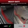 LASFIT Floor Mats for Ford Mustang 2015-2025 2026 All Weather Protector TPE Car Floor Liners, 1st & 2nd Row, 4pcs Black