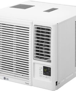 LG 18,000 BTU Heat and Cool Window Air Conditioner with WiFi Controls, Smart Temperature Control for Rooms up to 1,000 Sq. Ft., White