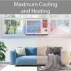 LG 7,500 BTU Window Air Conditioner with Supplemental Heat, Cools 320 Sq.Ft. (16' x 20' Room Size), Electronic Controls with Remote, 2 Cooling, Heating & Fan Speeds, Slide In-Out Chassis, 115V