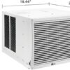 LG 7,500 BTU Window Air Conditioner with Supplemental Heat, Cools 320 Sq.Ft. (16' x 20' Room Size), Electronic Controls with Remote, 2 Cooling, Heating & Fan Speeds, Slide In-Out Chassis, 115V