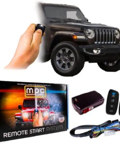 MPC Remote Start Compatible with Jeep Wrangler 2007-2018, 2-Way Long Range Remotes, Plug and Play, USA Tech Support