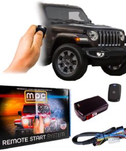 MPC Remote Start Kit Compatible with Jeep Wrangler 2007-2018, 2X Long Range 2,000ft Remotes