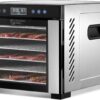 Magic Mill Pro Food Dehydrator Machine | 7 XL Stainless Steel Trays | Dryer for Jerky, Dog Treats, Herb, Meat, Beef, Fruit | Keep Warm Function, Digital Timer and Temperature Control, ETL Approved