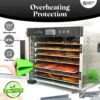 Magic Mill Pro Food Dehydrator Machine | 7 XL Stainless Steel Trays | Dryer for Jerky, Dog Treats, Herb, Meat, Beef, Fruit | Keep Warm Function, Digital Timer and Temperature Control, ETL Approved