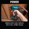 Makita FD10R1 12V max CXT Lithium-Ion Cordless1/4 in. Hex Screwdriver Kit, 2.0Ah