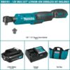 Makita RW01R1 12V max CXT 2.0 Ah Lithium-Ion Cordless 3/8 in./1/4 in. Sq. Drive Ratchet Kit