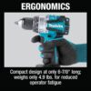 Makita XPH16T 18-Volt LXT Lithium-Ion Compact Brushless Cordless 1/2 in. Driver-Drill Kit, 5.0Ah