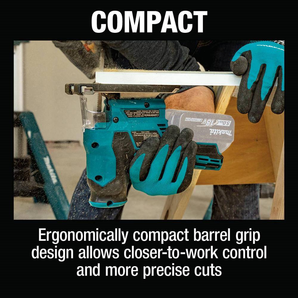 Makita XVJ05Z 18-Volt LxT Lithium-Ion Brushless Cordless Barrel Grip Jig Saw (Tool Only) Makita XVJ05Z 18-Volt LxT Lithium-Ion Brushless Cordless Barrel Grip Jig Saw (Tool Only) - Image 9
