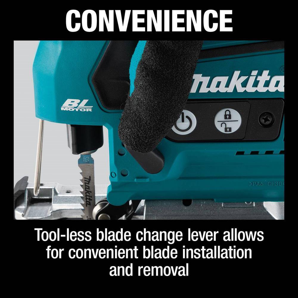 Makita XVJ05Z 18-Volt LxT Lithium-Ion Brushless Cordless Barrel Grip Jig Saw (Tool Only) Makita XVJ05Z 18-Volt LxT Lithium-Ion Brushless Cordless Barrel Grip Jig Saw (Tool Only) - Image 10