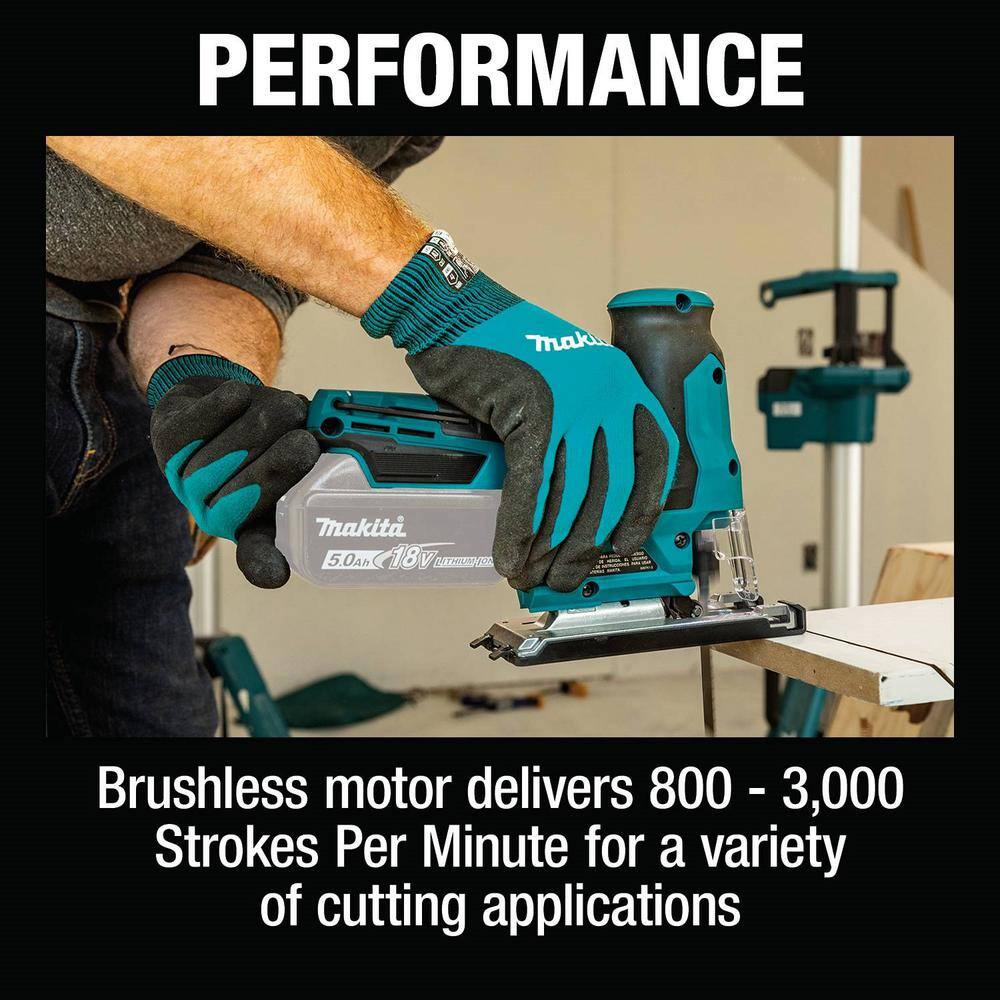 Makita XVJ05Z 18-Volt LxT Lithium-Ion Brushless Cordless Barrel Grip Jig Saw (Tool Only) Makita XVJ05Z 18-Volt LxT Lithium-Ion Brushless Cordless Barrel Grip Jig Saw (Tool Only) - Image 11