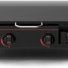 Megamaster 2-Burner Portable Gas Griddle with Built-In Lid, 18,000 BTUs, 282 SQ In Cooking Space, Small Tabletop Propane Griddle for Outdoor Cooking, Camping, BBQs, and Parties - 820-0054D