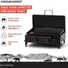 Megamaster 2-Burner Portable Gas Griddle with Built-In Lid, 18,000 BTUs, 282 SQ In Cooking Space, Small Tabletop Propane Griddle for Outdoor Cooking, Camping, BBQs, and Parties - 820-0054D