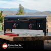 Megamaster 2-Burner Portable Gas Griddle with Built-In Lid, 18,000 BTUs, 282 SQ In Cooking Space, Small Tabletop Propane Griddle for Outdoor Cooking, Camping, BBQs, and Parties - 820-0054D