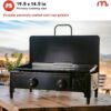 Megamaster 2-Burner Portable Gas Griddle with Built-In Lid, 18,000 BTUs, 282 SQ In Cooking Space, Small Tabletop Propane Griddle for Outdoor Cooking, Camping, BBQs, and Parties - 820-0054D