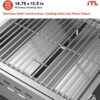 Megamaster 2-Burner Stainless Steel Portable Gas Grill with Built-In Lid, 16,000 BTUs, Foldable Legs, Small Propane Grill for Outdoor Cooking, Camping, Tailgating, Patios, and More - 820-0033M