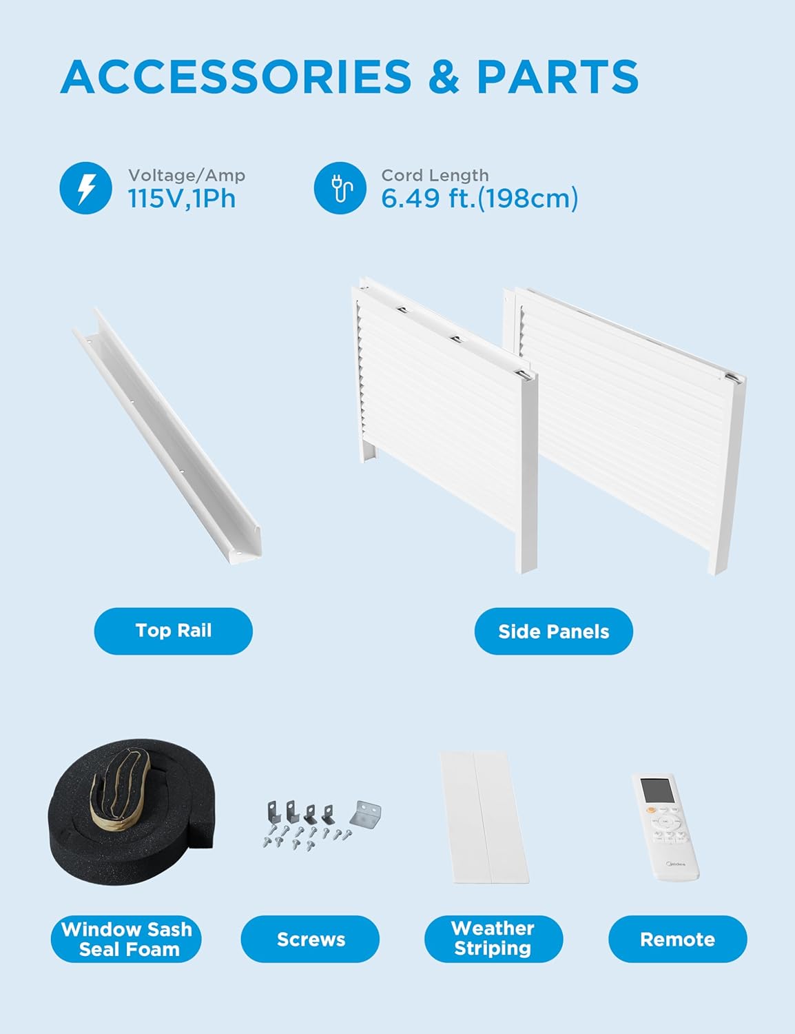 Midea 8,000 BTU Smart Inverter Air Conditioner Window Unit with Heat and Dehumidifier – Cools up to 350 Sq. Ft., Energy Star Rated, Quiet Operation, Electronic Controls, Remote Control, White11 Midea 8,000 BTU Smart Inverter Air Conditioner Window Unit with Heat and Dehumidifier – Cools up to 350 Sq. Ft., Energy Star Rated, Quiet Operation, Electronic Controls, Remote Control, White