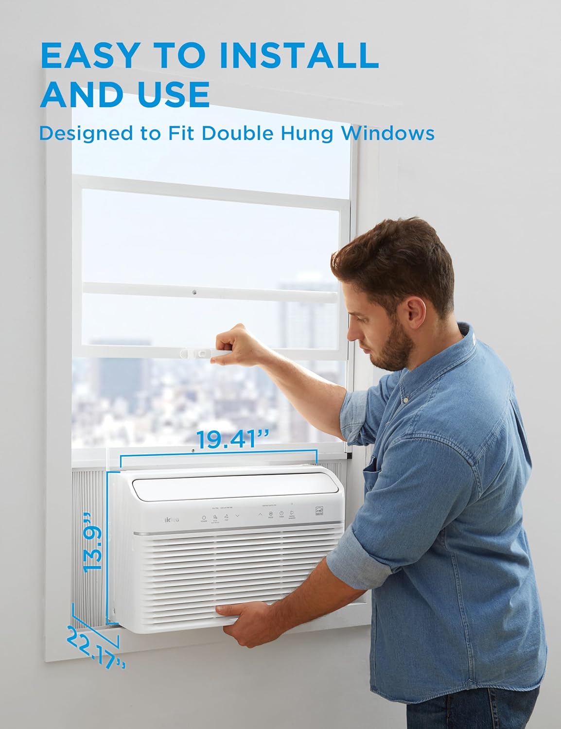 Midea 8,000 BTU Smart Inverter Air Conditioner Window Unit with Heat and Dehumidifier – Cools up to 350 Sq. Ft., Energy Star Rated, Quiet Operation, Electronic Controls, Remote Control, White25 Midea 8,000 BTU Smart Inverter Air Conditioner Window Unit with Heat and Dehumidifier – Cools up to 350 Sq. Ft., Energy Star Rated, Quiet Operation, Electronic Controls, Remote Control, White