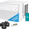 Midea 8,000 BTU U Shaped Smart Inverter Window Air Conditioner - Cools 350 Sq Ft, Ultra Quiet with Open Window Flexibility - Alexa/Google Assistant Compatible - 37% Energy Savings, Remote (Updated)