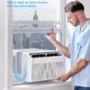 Midea 8,000 BTU U Shaped Smart Inverter Window Air Conditioner - Cools 350 Sq Ft, Ultra Quiet with Open Window Flexibility - Alexa/Google Assistant Compatible - 37% Energy Savings, Remote (Updated)