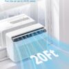 Midea 8,000 BTU U Shaped Smart Inverter Window Air Conditioner - Cools 350 Sq Ft, Ultra Quiet with Open Window Flexibility - Alexa/Google Assistant Compatible - 37% Energy Savings, Remote (Updated)