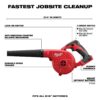 Milwaukee 0884-20-48-59-1850 M18 18V Lithium-Ion Cordless Compact Blower with (1) 5.0Ah Battery and Charger