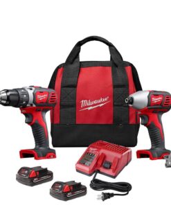 Milwaukee 2691-22 M18 18V Lithium-Ion Cordless Drill Driver/Impact Driver Combo Kit (2-Tool) W/ Two 1.5Ah Batteries, Charger Tool Bag