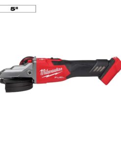 Milwaukee 2887-20 M18 FUEL 18V Lithium-Ion Brushless Cordless 5 in. Flathead Braking Grinder with Slide Switch Lock-On (Tool-Only)