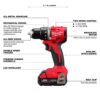 Milwaukee 3692-22CT M18 18V Lithium-Ion Brushless Cordless Compact Drill/Impact Combo Kit (2-Tool) w/(2) 2.0 Ah Batteries, Charger & Bag