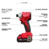 Milwaukee 3692-22CT M18 18V Lithium-Ion Brushless Cordless Compact Drill/Impact Combo Kit (2-Tool) w/(2) 2.0 Ah Batteries, Charger & Bag