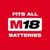 Milwaukee 3693-22CX M18 18-Volt Lithium-Ion Brushless Cordless Compact Hammer Drill/Impact Combo Kit (2-Tool) with (2) Batteries, Bag