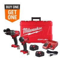 Milwaukee 3697-22 M18 FUEL 18V Lithium-Ion Brushless Cordless Hammer Drill and Impact Driver Combo Kit (2-Tool) with 2 Batteries