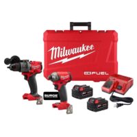 Milwaukee 3699-22 M18 FUEL 18V Lithium-Ion Brushless Cordless Surge Impact and Hammer Drill Combo Kit (2-Tool) w/(2) 5.0Ah Batteries