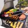 Monument Grills 4-Burner Liquid Propane Gas Grill, Silver Stainless Steel Grill Outdoor Patio Garden Barbecue Grill with Clearview® Lid and One Foldable Shelf, Mesa400MF