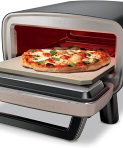 Ninja Artisan Outdoor Pizza Oven, 12-inch, 3-minute Pizza, Neapolitan, Thin Crust, New York Chicago, Custom, 700F Max Temperature, Electric Heat, Bake, Broil, Proof, Warm, MO201